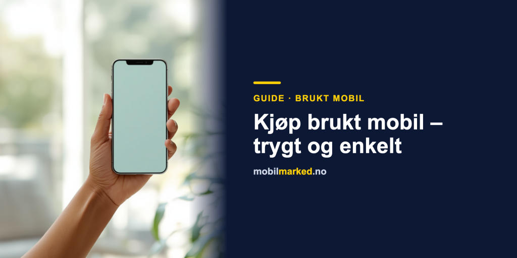 Person holder en brukt mobil