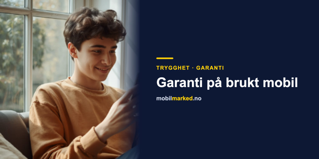 Ung person bruker mobilen sin