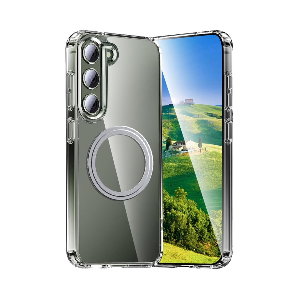 Deksel med magnetring til Samsung Galaxy S23 (Gjennomsiktig)
