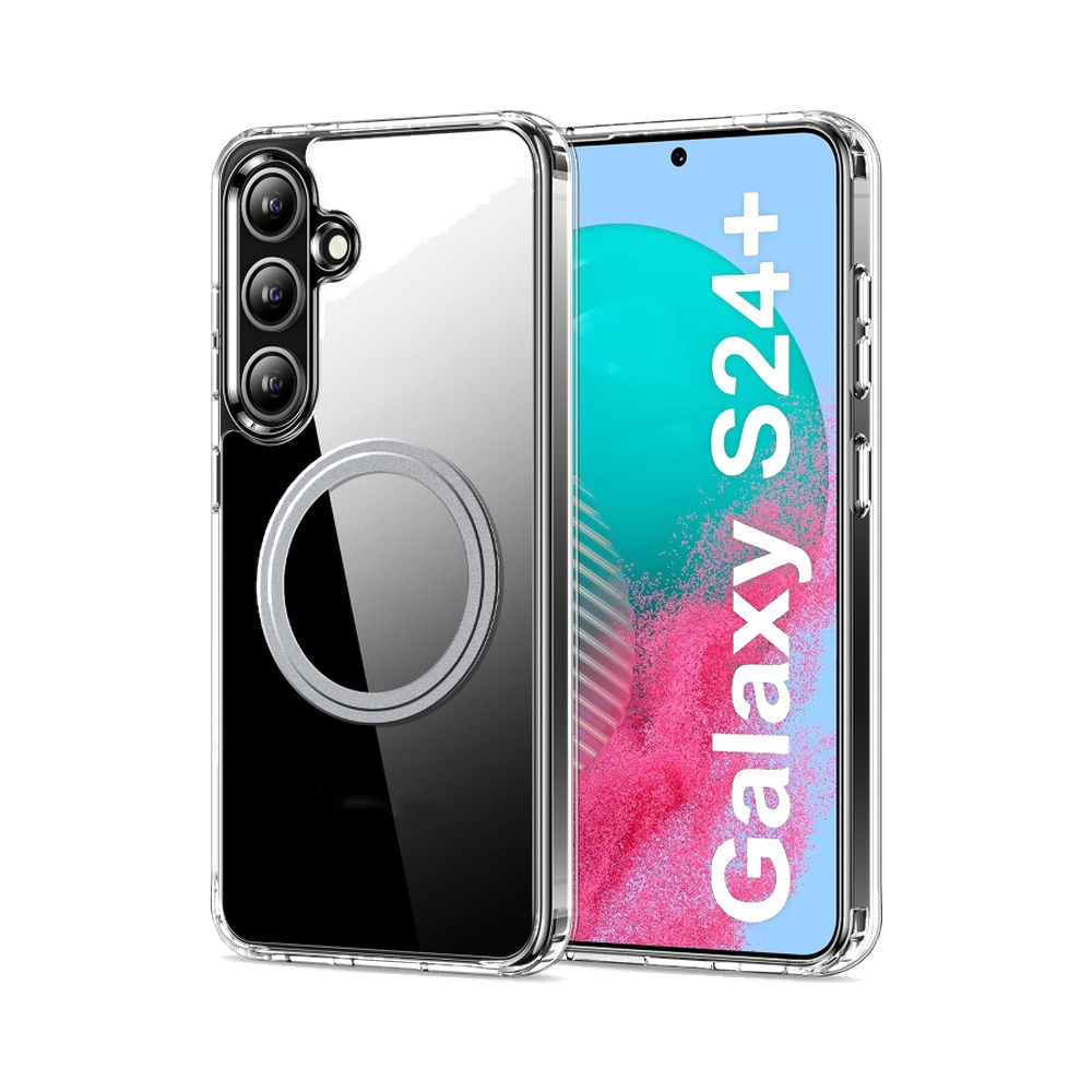 Deksel med magnetring til Samsung Galaxy S24 Plus (Gjennomsiktig)