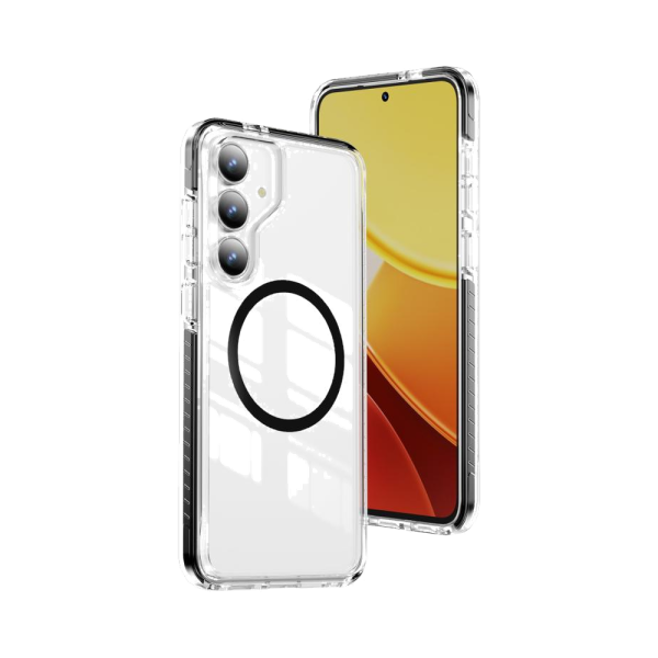 Deksel med magnetring til Samsung Galaxy S25 FE (Gjennomsiktig)