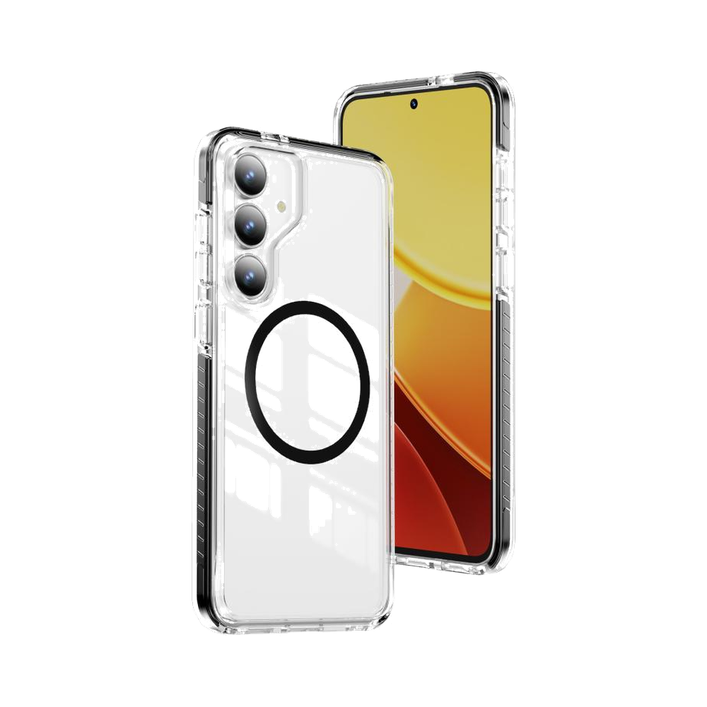 Deksel med magnetring til Samsung Galaxy S25 FE (Gjennomsiktig)