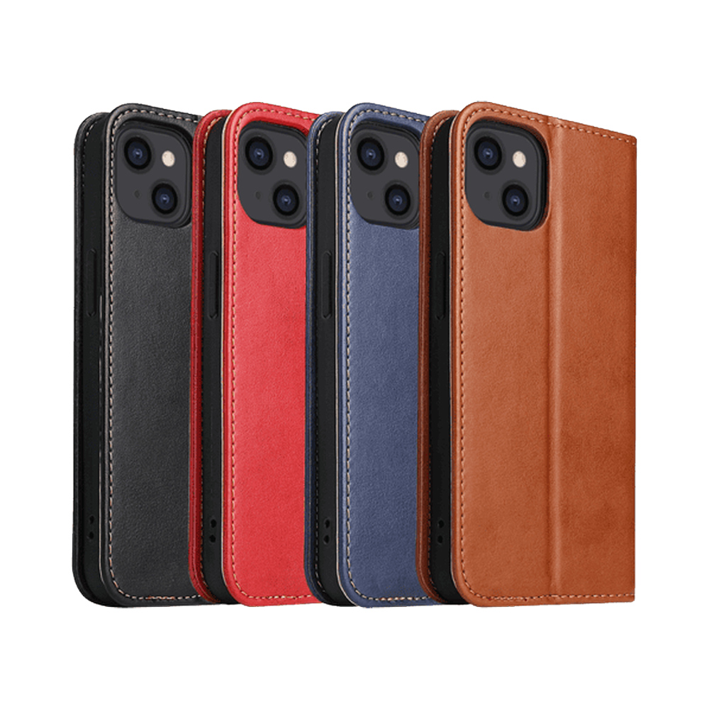 Lommebok-etui i PU-lær til iPhone 14