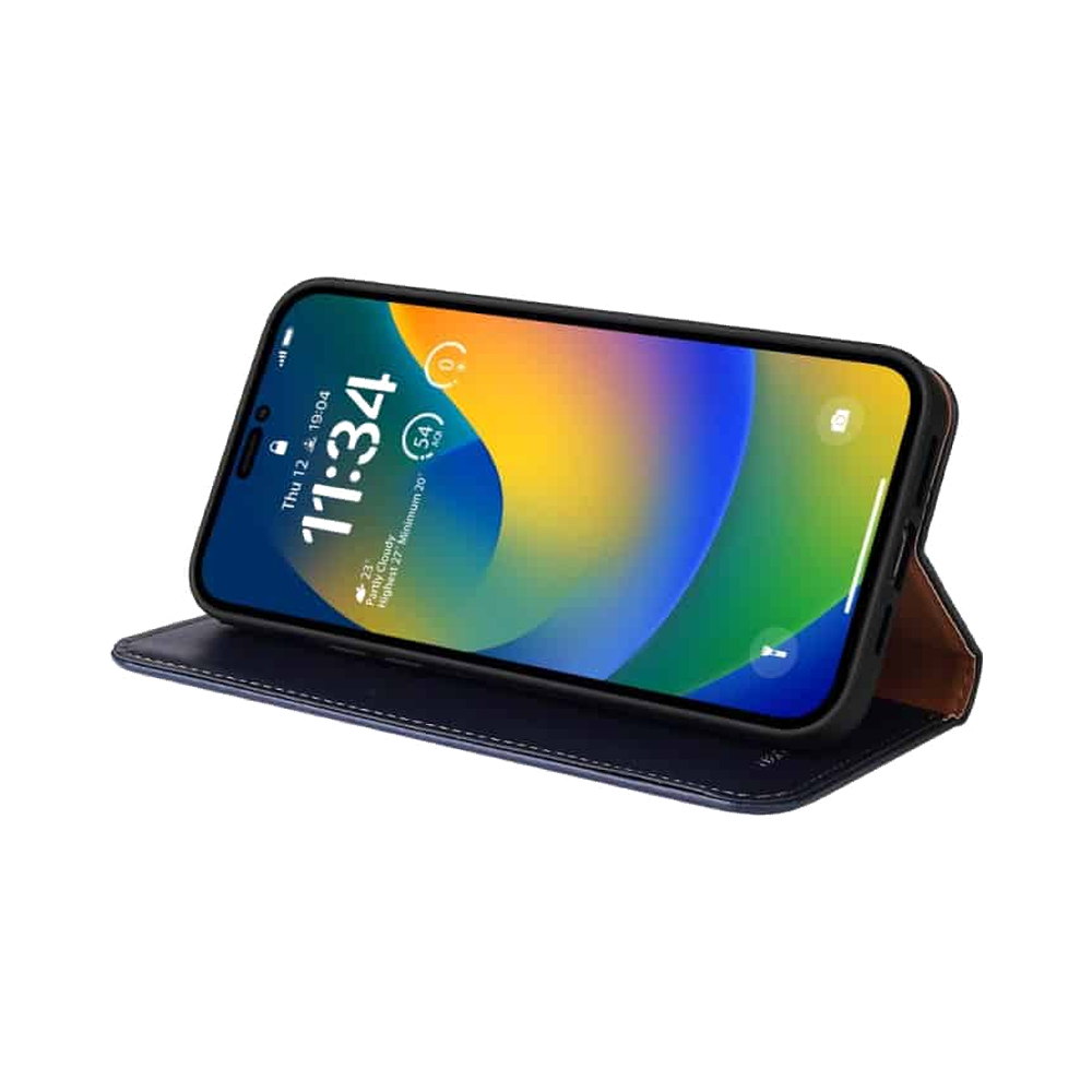 Lommebok-etui i PU-lær til iPhone 15 Pro