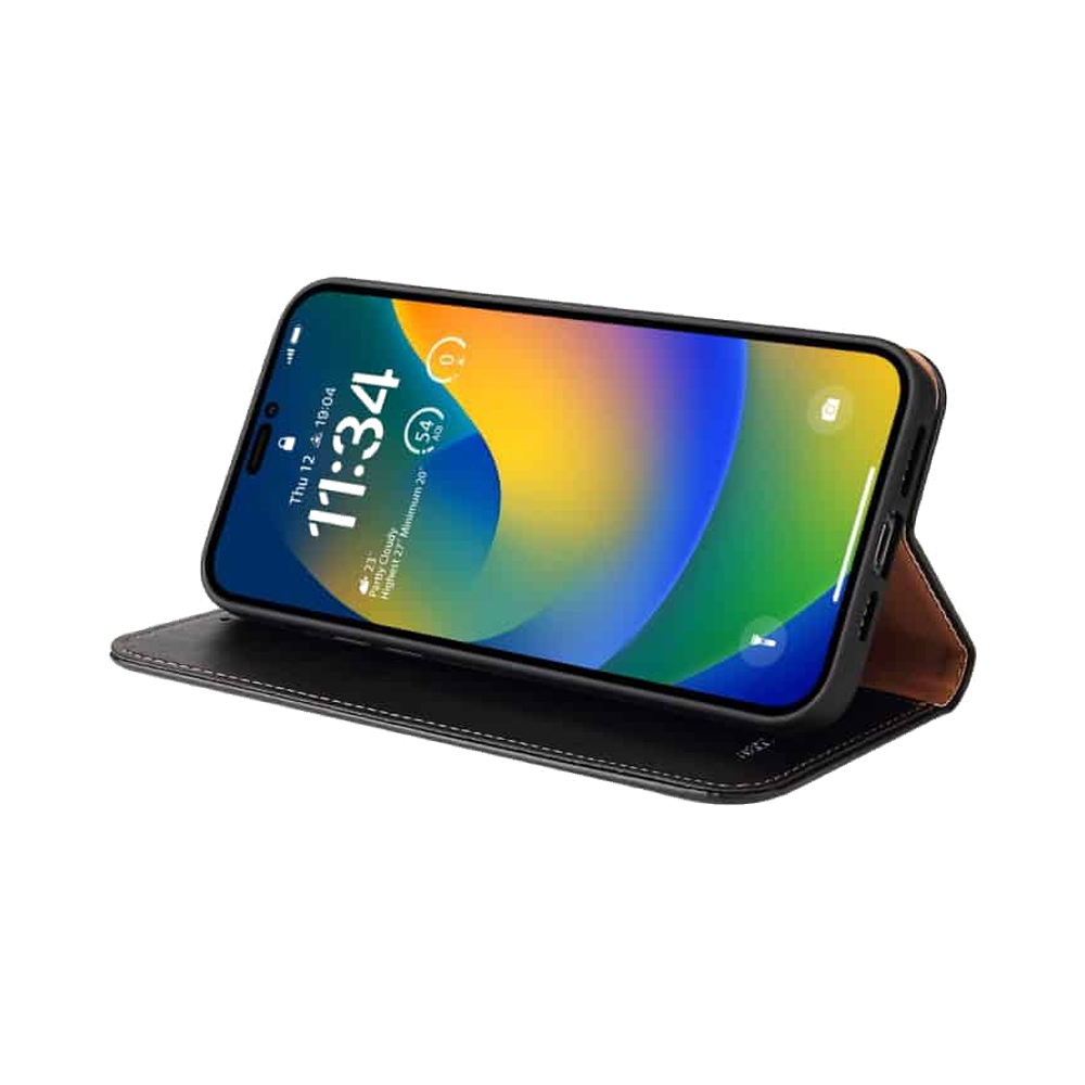 Lommebok-etui i PU-lær til iPhone 15 Pro