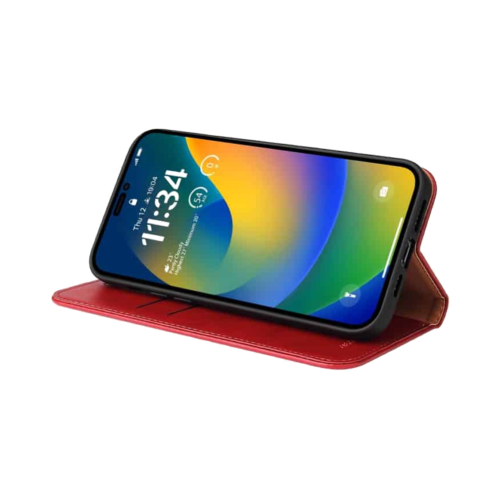 Lommebok-etui i PU-lær til iPhone 15 Pro