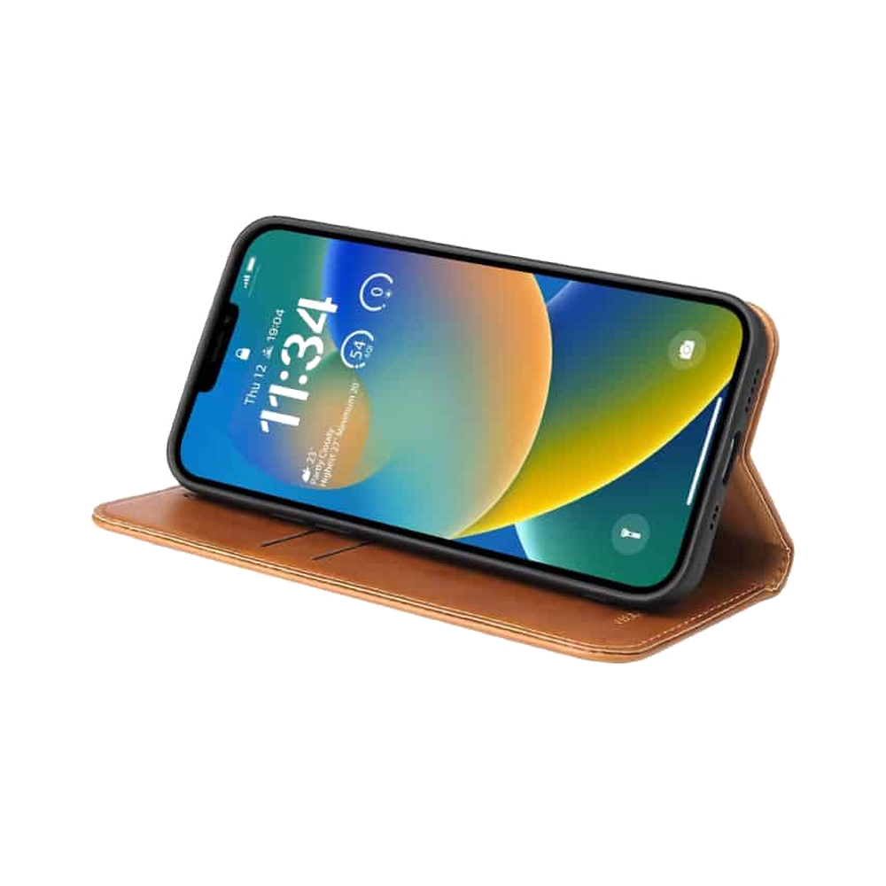 Lommebok-etui i PU-lær til iPhone 15 Pro