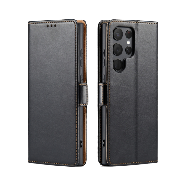 Lommebok-etui i PU-lær til Samsung Galaxy S23 Ultra