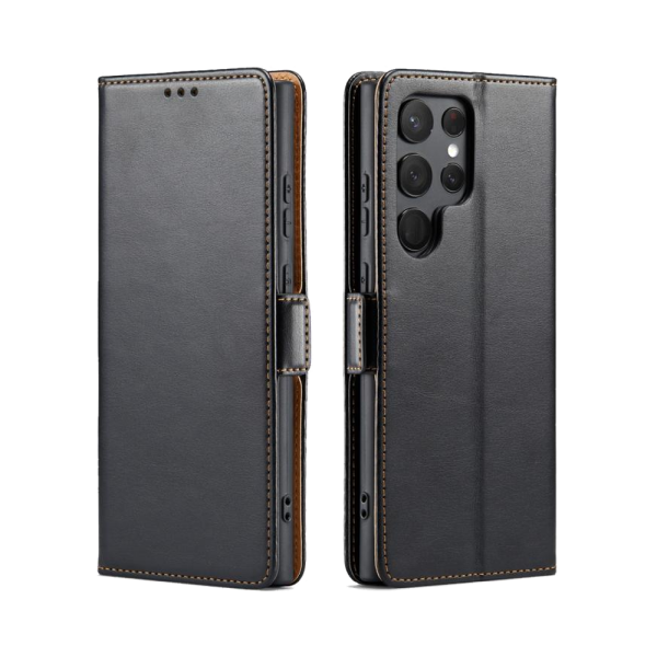Lommebok-etui i PU-lær til Samsung Galaxy S25 Ultra